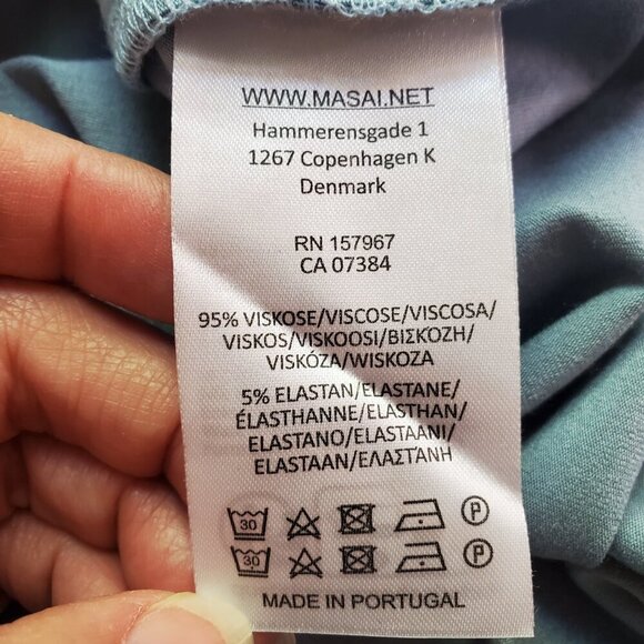 NWT MASAI COPENHAGEN SZ XL Odera Shift Dress Ashley Blue - Picture 13 of 15